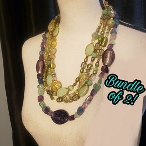 Bundle of Vintage Boho Beaded Necklaces!